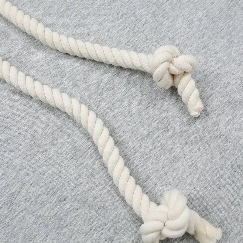 Rope Drawstring Baggy Wide-Leg Sweatpants