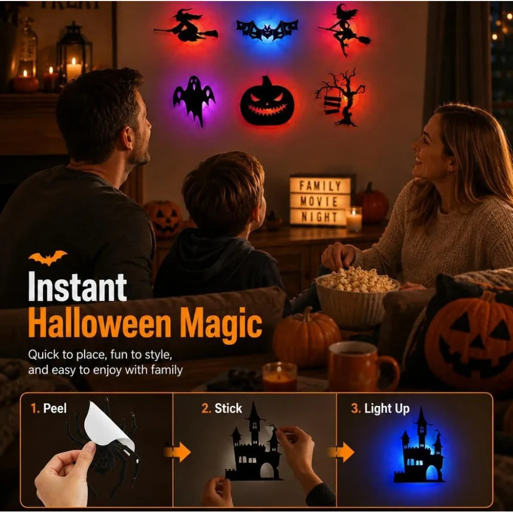 3D LED Halloween Wall Light Set